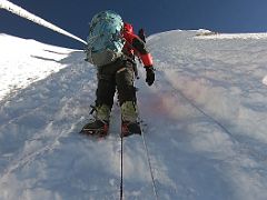 05B Lal Sing Tamang Leads The Fixed Ropes Toward The Island Peak Summit